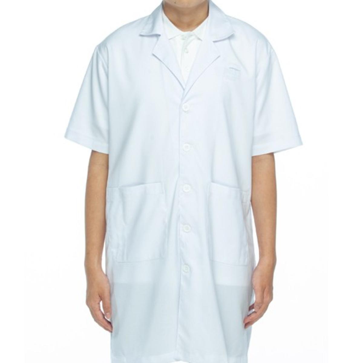 Tailor’s Men’s Short Sleeve Lab Coat – 65% Polyester/35% Cotton, Vented Back, Three Pockets